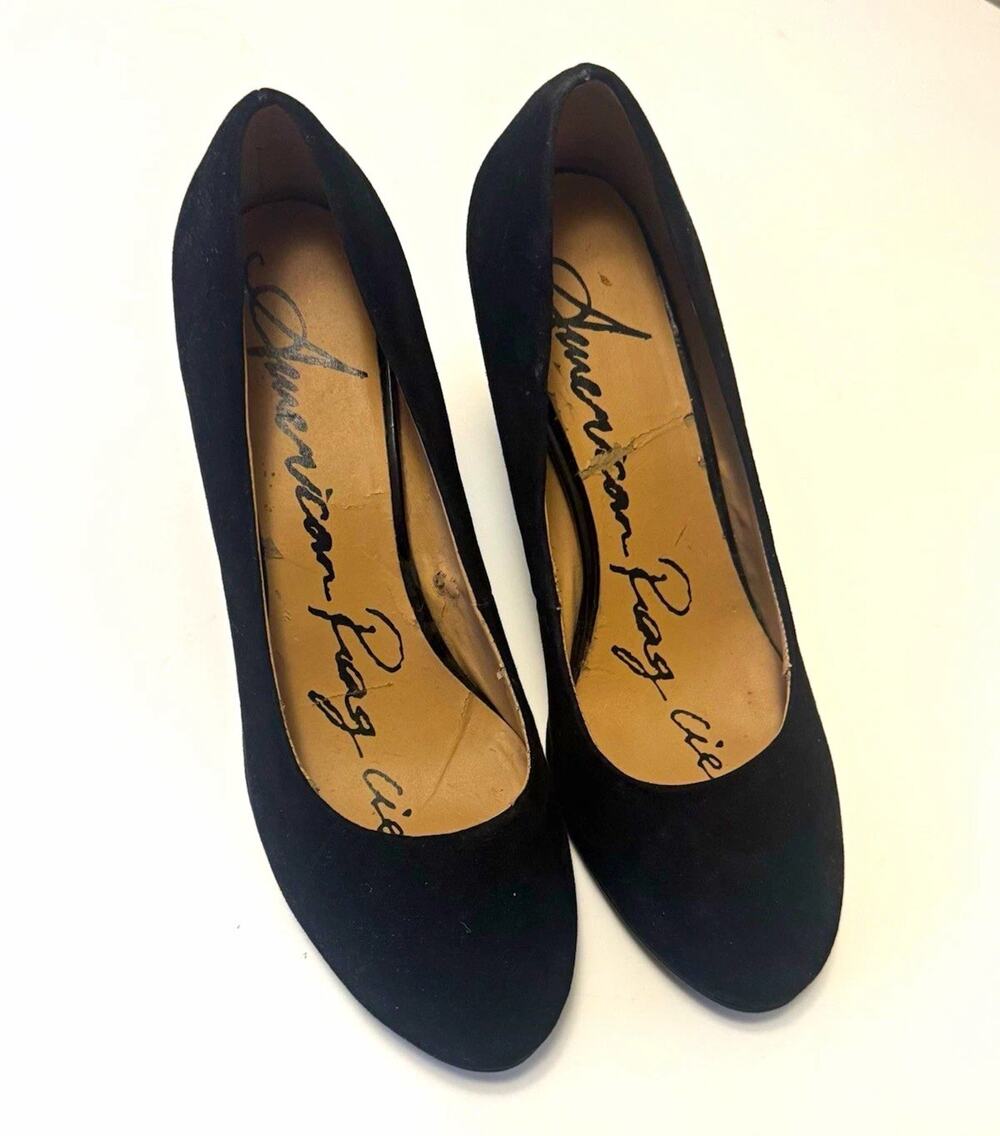 American Rag Cie Women's Black Textile Round Toe Slip-On Pumps Size 9.5